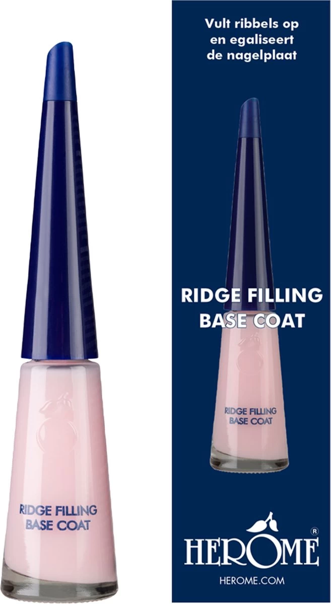 Herome Combi-Pack Voedende Nagelolie & Ridge Filling Base Coat (Nourishing Nail Oil & Ridge Filling Base Coat) - Herstelt Nagels, Maakt De Nagels Veerkrachtig & Vult Oneffenheden Op. Maakt De Nagel Egaal En Glad - 2*10ml. - Afbeelding 2