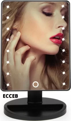 Make-Up Spiegel - LED Verlichting - Zwart - Cosmetica Spiegel - Scheerspiegel
