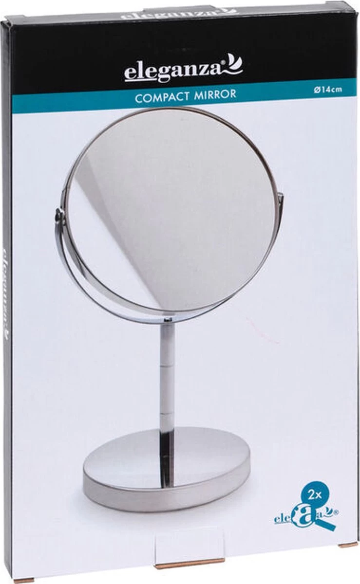 JY&K Make Up Spiegel - Dubbelzijdig - Rond - Staand - Afbeelding 2