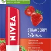Nivea - Labello Strawberry Shine Lippenbalsem - 5,5 Ml Stick - Lipbalsem - Lipbalm - Lipverzorging - Verrijkt Met Shea Boter En Bio Jojoba Olie