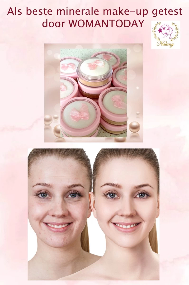 Nalany Skincare Minerale Foundation/concealer 'Graceful' (dekkend) - Als BESTE MINERALE MAKE-UP Getest (2021, 2022 En 2023) Door WOMAN TODAY - Geeft Perfecte Dekking - SPF 25 - Alle Huidtypes - Eczeem - Acne - Zijdezacht - Kleur Past Zich Aan - Afbeelding 5