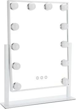 Bright Beauty Vanity Make Up Spiegel Met Verlichting - Wit - Dimbaar Met Drie Lichtstanden