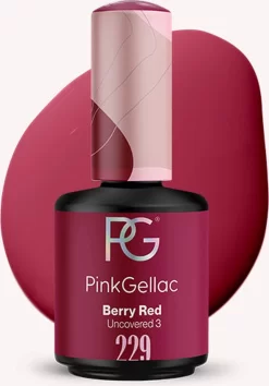 Pink Gellac - Berry Red - Gellak - Vegan - Rood - Creamy Finish - 15 Ml
