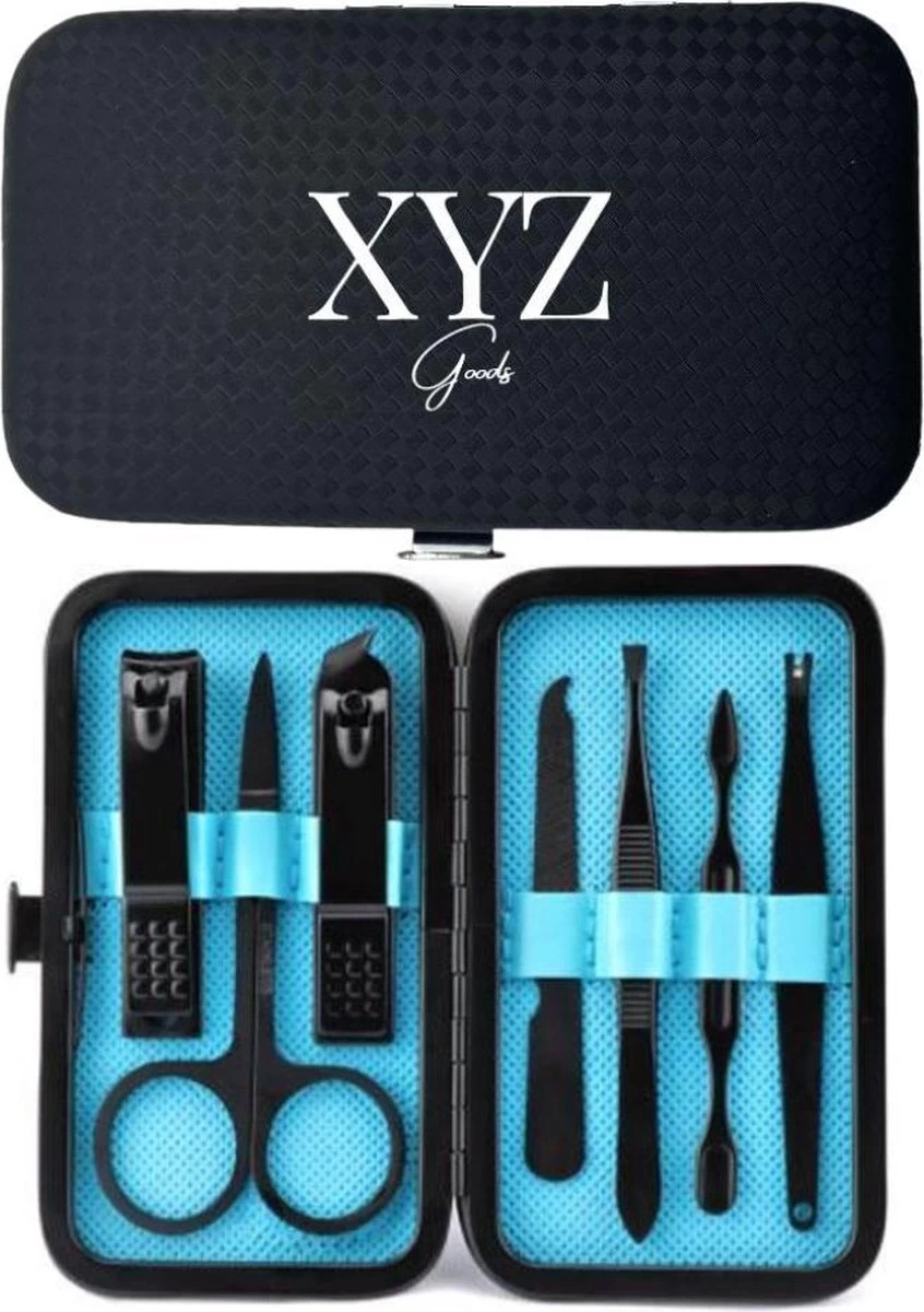 XYZ Goods - Manicure En Pedicure Set - 7 Delige-set Inclusief Nagelknipper In Nette Lederen Opberg Etui - Afbeelding 5