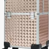 Koffer Gouden Kleur | Beautycase / Beautykoffer / Trolley Van Aluminium - 8 Wielen - Kapper Koffer - Tattoo Koffer - Nagel Koffer - Make-up Koffer