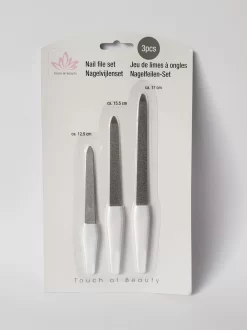 Nagelvijlenset 3 Stuks 3 Verschillende Lengtes - Grof En Fijne Zijde