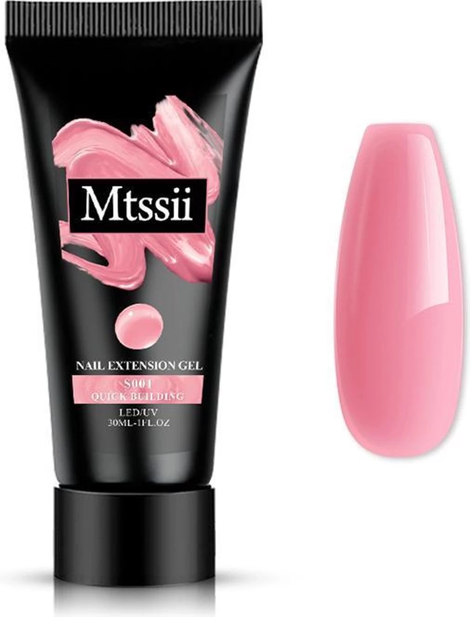 Merkloos Mtssii - POLYGEL Kit - 4 Kleuren Polygel 30ML - Roze En Wit - Starterkit - Manicure Set- Gellak - UV Lamp - Polygel Nagels Starterspakket - Nepnagels - - Afbeelding 4