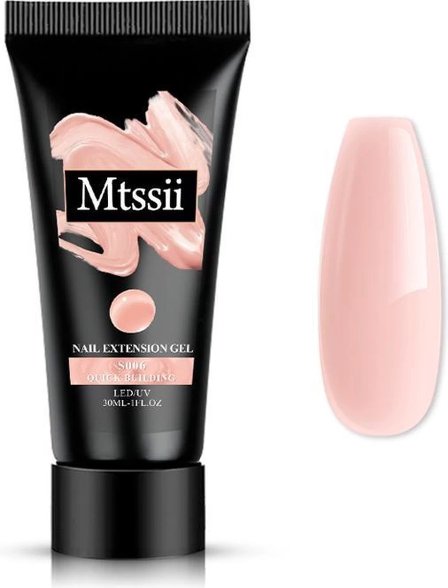 Merkloos Mtssii - POLYGEL Kit - 4 Kleuren Polygel 30ML - Roze En Wit - Starterkit - Manicure Set- Gellak - UV Lamp - Polygel Nagels Starterspakket - Nepnagels - - Afbeelding 8