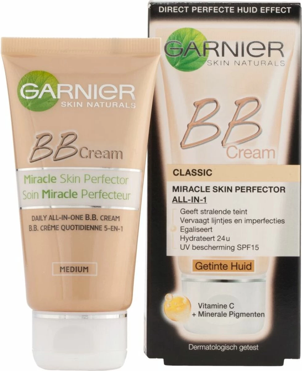 Garnier SkinActive BB Cream Classic Medium 5-in-1 Verzorging - 50 Ml - Afbeelding 2