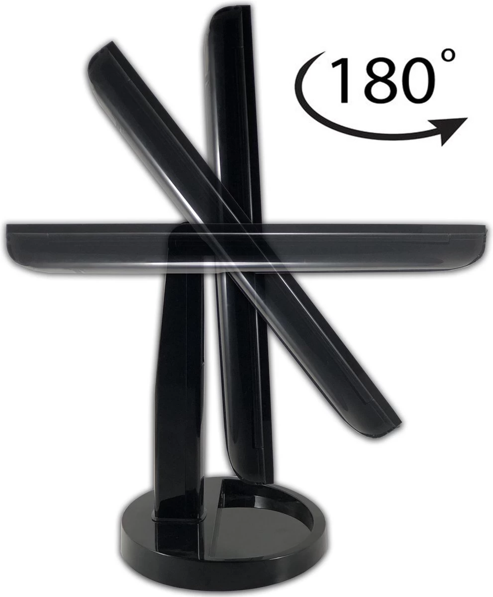 Grote Drieluik LED Make-up Spiegel Touch Knop En Dimmer 1, 3, 5 En 10 Maal Vergroting Inclusief Usb Kabel, Spiegels - Afbeelding 5